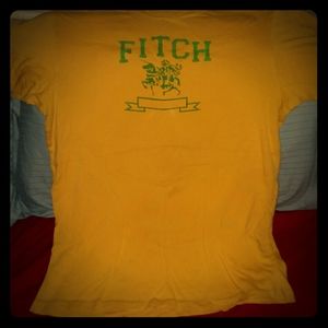 Abercrombie and Fitch yellow tee shirt.